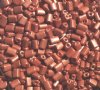 50g 5x4x2mm Matte Metallic Dark Copper Tile Beads